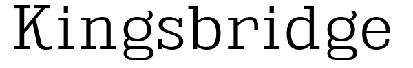 Kingsbridge font preview